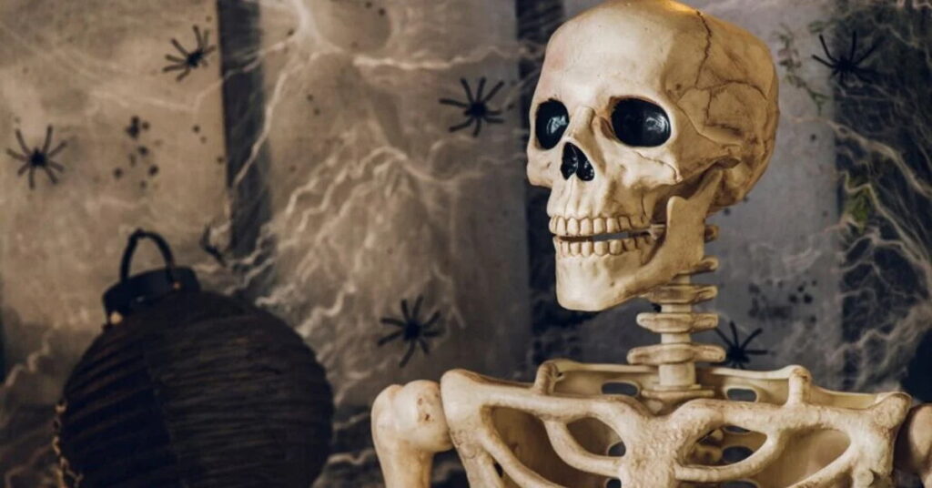 Why did the filmmakers choose to use real skeletons instead of artificial props? 