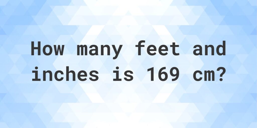 How Many Inches Are In 169cm